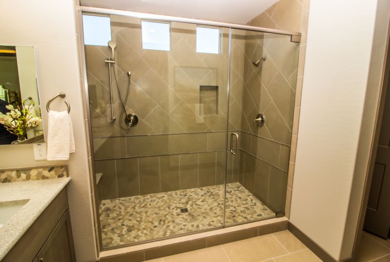 Modern Shower with Frameless Glass